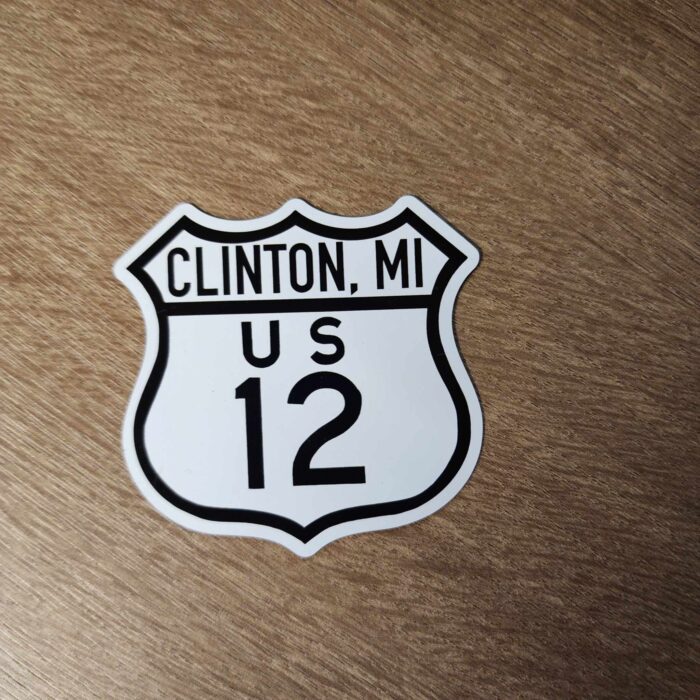 Clinton, MI US 12 Magnet – 3" x 2.93"