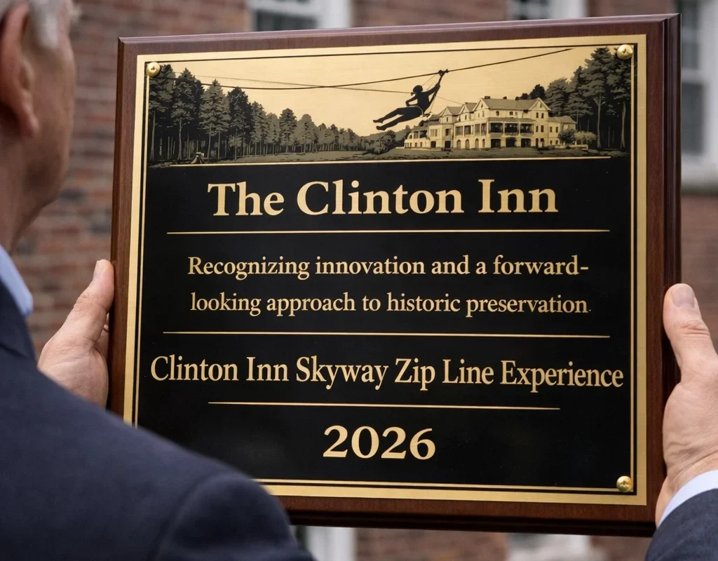 Recognition plaque at Clinton Inn event (1)